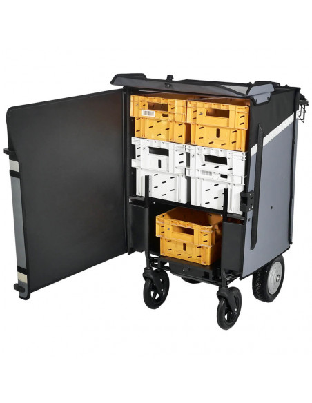 Distri LAST MILE 200 - Chariot manuel ou électrique destiné à la livraison de colis, lettres, bacs alimentaires et sacs de co...