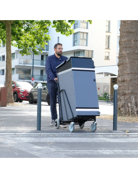 Distri LAST MILE 300 - Chariot manuel ou électrique destiné à la livraison de colis, lettres, bacs alimentaires et sacs de co...