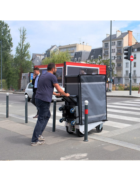 Distri LAST MILE 600 - Chariot manuel ou électrique destiné à la livraison de colis, lettres, bacs alimentaires et sacs de co...