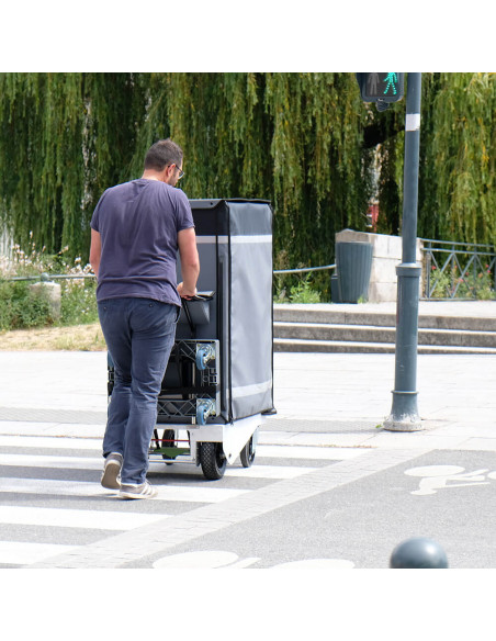 Distri LAST MILE 600 - Chariot manuel ou électrique destiné à la livraison de colis, lettres, bacs alimentaires et sacs de co...
