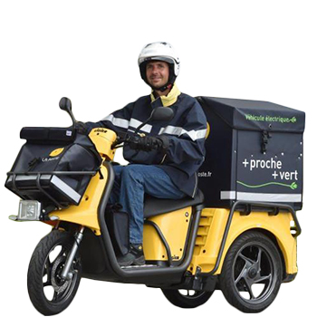 Contenant Avant et Arrière La POSTE pour scooter